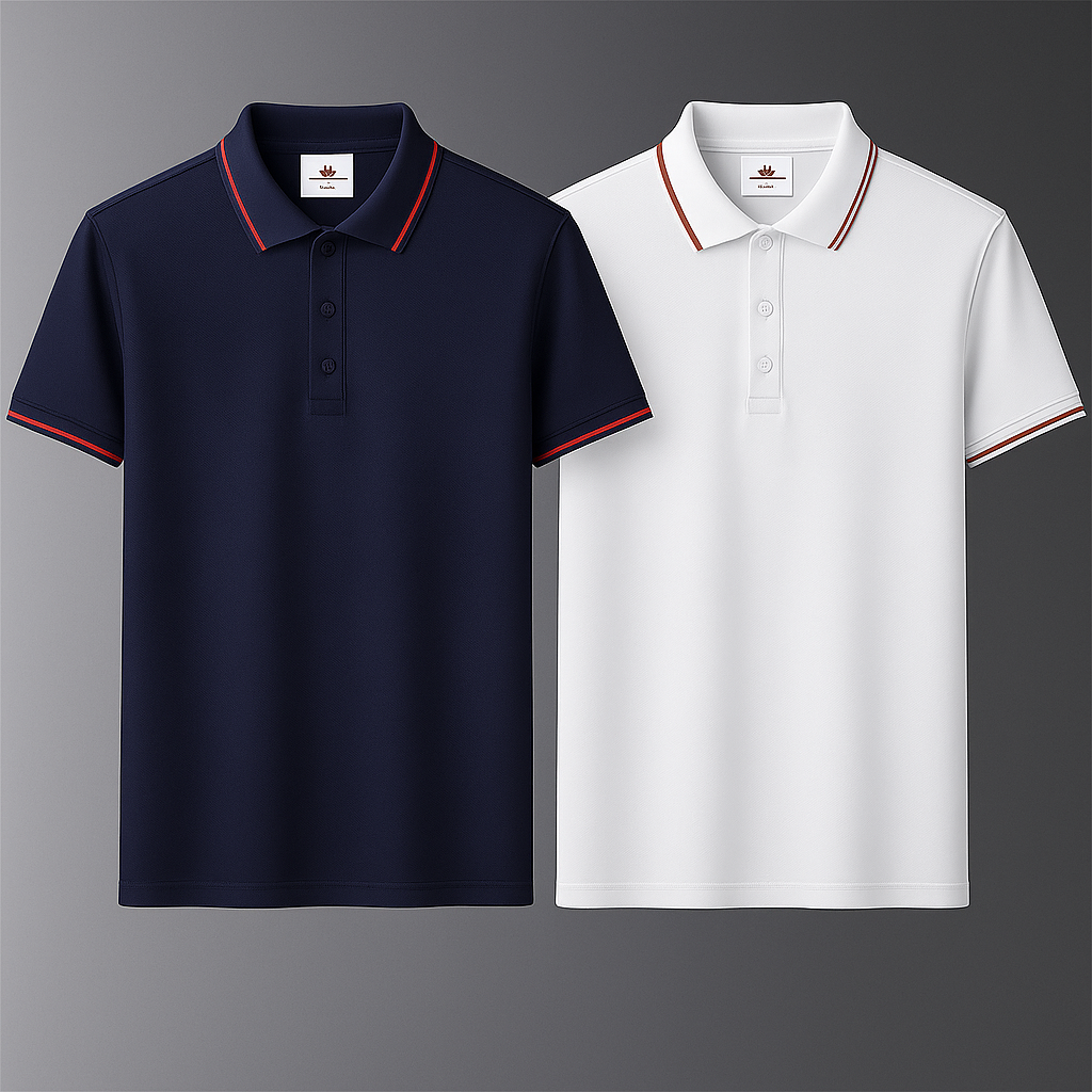 Koop 1, Ontvang 2 Premium Strijkvrije Stretch Polo’s + Horloge Cadeau