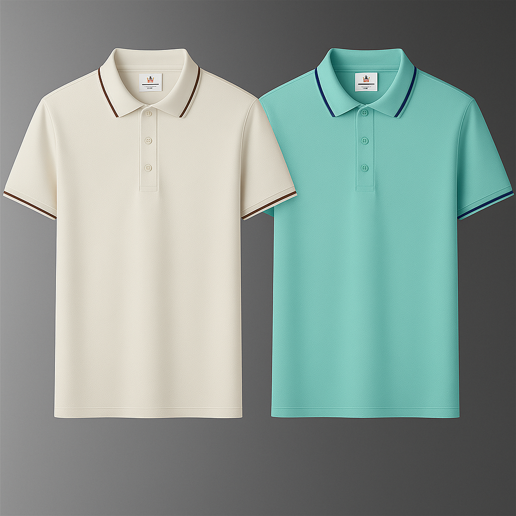 Koop 1, Ontvang 2 Premium Strijkvrije Stretch Polo’s + Horloge Cadeau