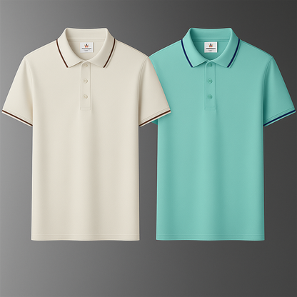 Koop 1, Ontvang 2 Premium Strijkvrije Stretch Polo’s + Horloge Cadeau